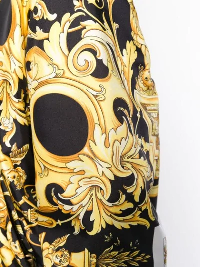 Shop Versace Printed Bomber Jacket In Yellow