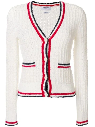 Shop Thom Browne Wool Blend V In White