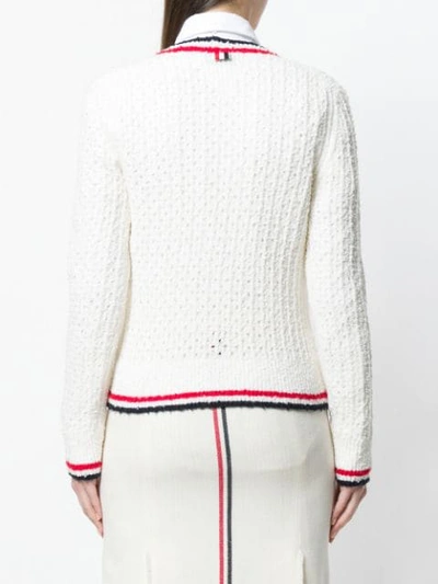 Shop Thom Browne Wool Blend V In White