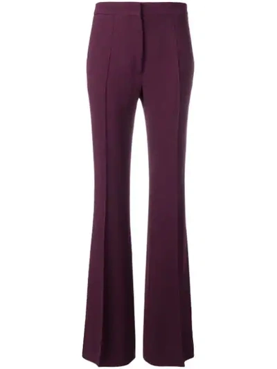 Shop Rochas Bootcut Trousers In Red