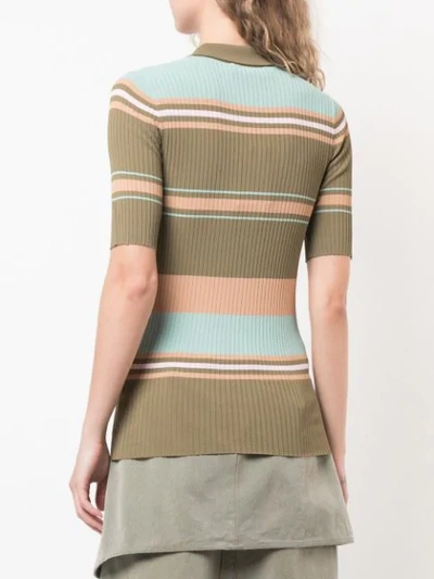 Shop Sies Marjan Knitted Polo Shirt In Green