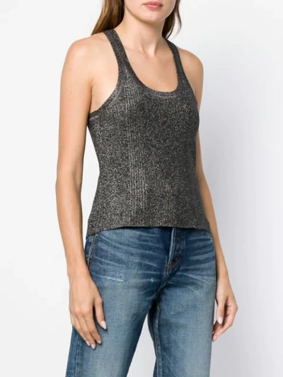 Shop Alexander Wang T Racerback Tank Top In Black