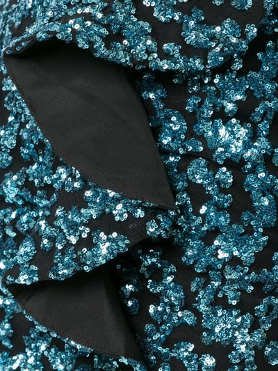 SELF-PORTRAIT SEQUINED SHORT DRESS - 蓝色