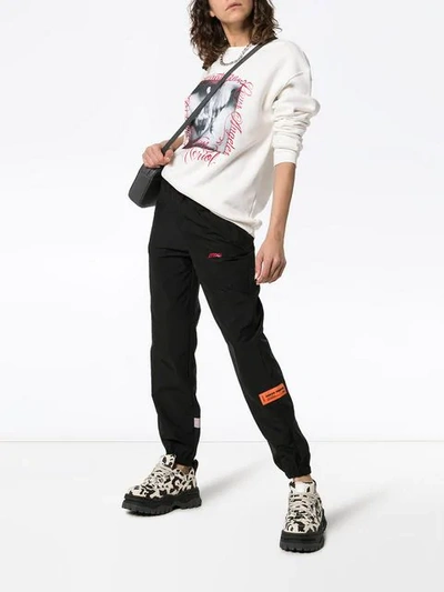 Shop Adaptation Graphic Print Long-sleeved Cotton Jumper In White