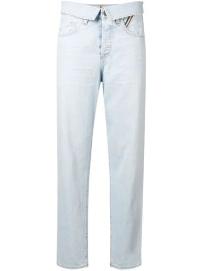 Shop Jean Atelier Flip Straight-leg Jeans In Blue