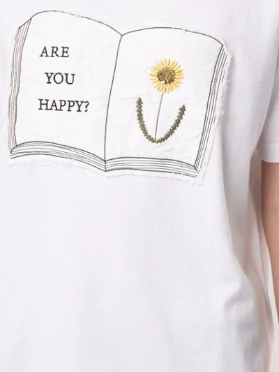 Shop Tu Es Mon Tresor Are You Happy T-shirt In White
