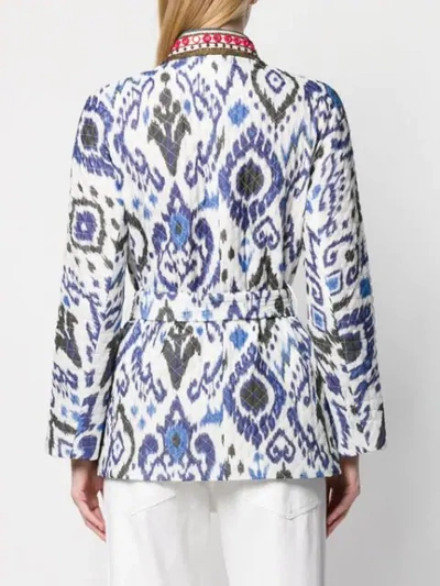 Shop Bazar Deluxe Aztec Print Jacket In White