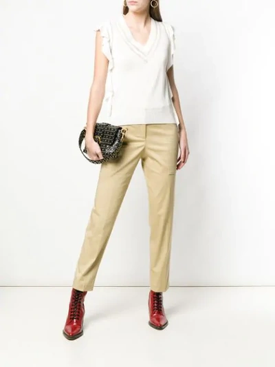 Shop Ermanno Scervino Front Pockets Trousers In Neutrals
