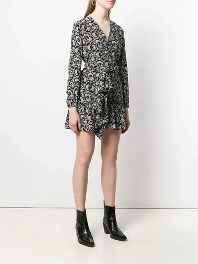 SAINT LAURENT BANDANA PRINT DRESS - 黑色