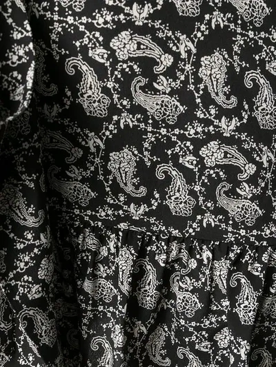 Shop Saint Laurent Bandana Print Dress In Black