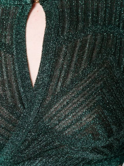 Shop M Missoni Sparkly Knit Bolero Cardigan In Green