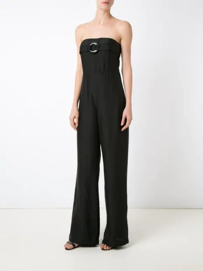 Shop Adriana Degreas Strapless Jumpsuit In Black