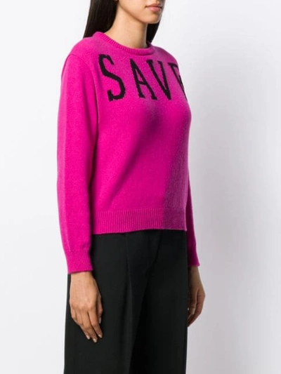 Shop Alberta Ferretti 'save Me' Jumper In Pink