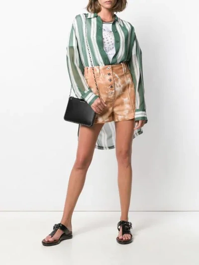 Shop Marc Jacobs Striped Oversized Shirt In Green