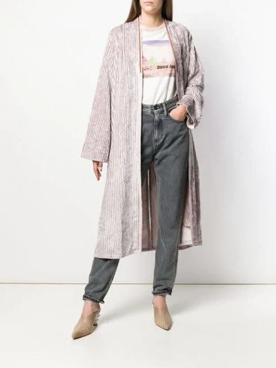 Forte Forte Draped Cardi-coat In Pink