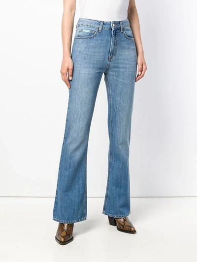 Shop Alexa Chung Shirley Wash Flared Jeans In Blue