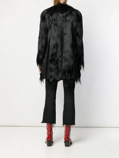 Pre-owned A.n.g.e.l.o. Vintage Cult 1960's Fur Coat In Black