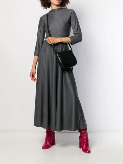 Shop Aspesi Flared Maxi Dress In Grey
