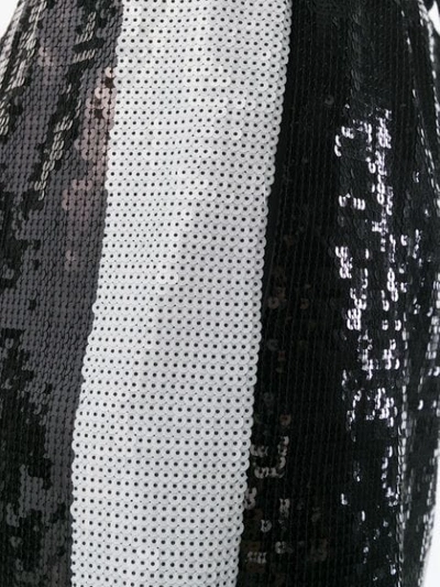Shop Alberta Ferretti Side Stripe Sequin Mini Skirt In Black