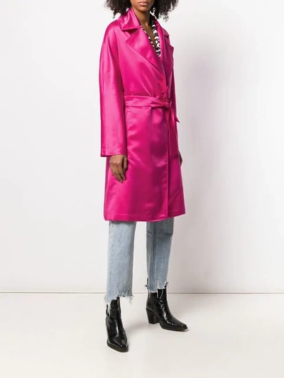 Shop Ainea Belted Coat In Pink