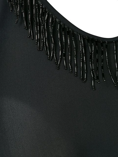 Oseree 'lumière Maillot' Blue Swimsuit With Open Back In Black