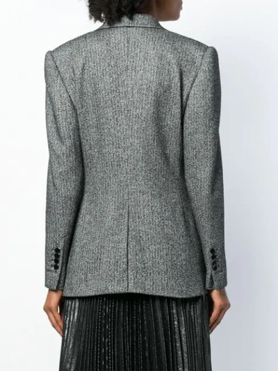 Shop Tom Ford Double-breasted Tweed Blazer In Black