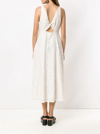 Shop Alcaçuz Long Lace Dress In White