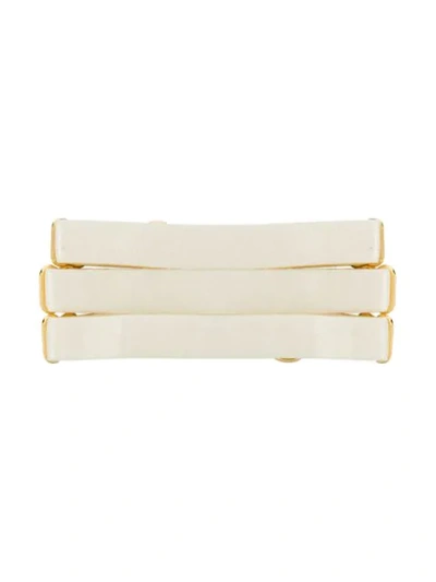 Shop Bordelle Renee Multi Buckle Strap Cuff In Cream