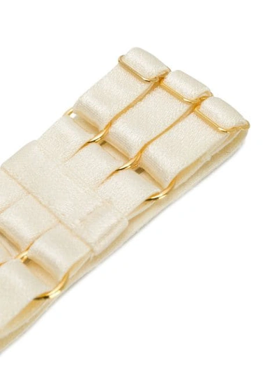 Shop Bordelle Renee Multi Buckle Strap Cuff In Cream