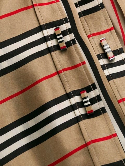 BURBERRY DOUBLE-LAYER STRIPED SHIRT - 大地色