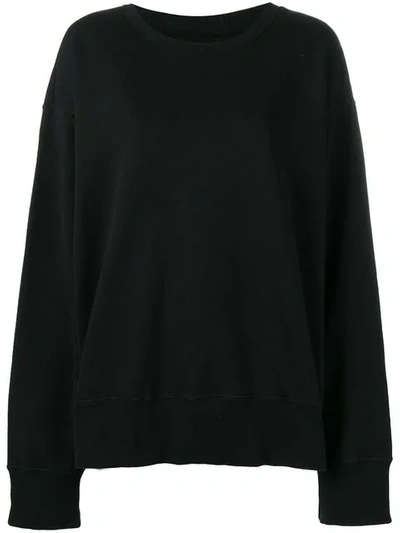 Shop Mm6 Maison Margiela Oversized Sweatshirt In Black