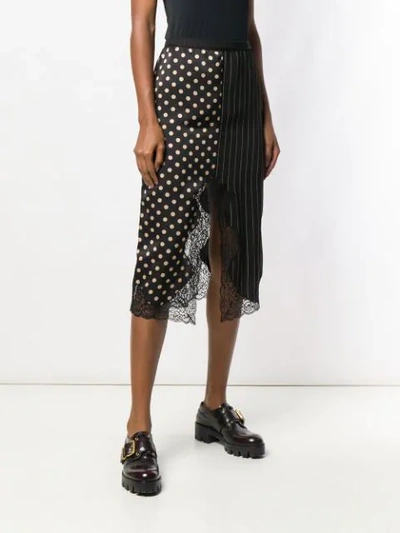 Shop Antonio Marras Printed Asymmetric Skirt In Black