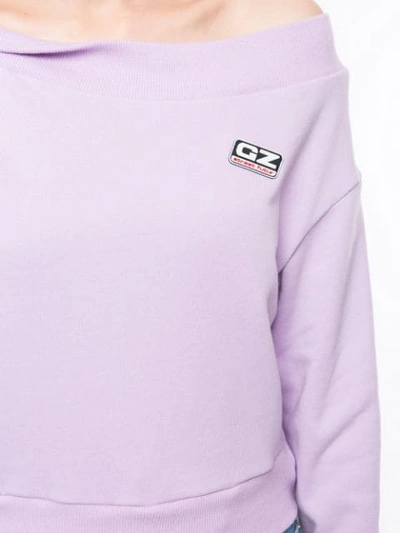 Shop Ground Zero Logo Sweatshirt In Purple