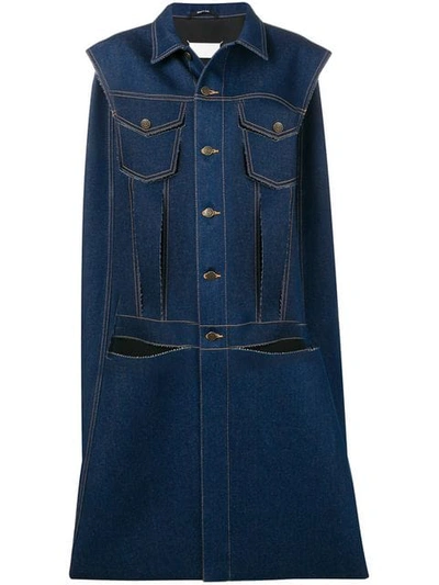 Shop Maison Margiela Denim Cape In Blue