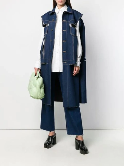 Shop Maison Margiela Denim Cape In Blue