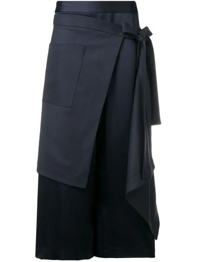 Shop Monse Apron Style Trousers In Blue