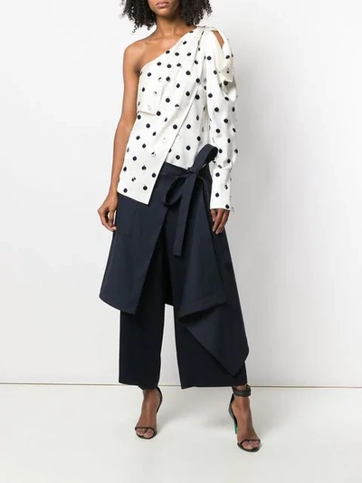 Shop Monse Apron Style Trousers In Blue