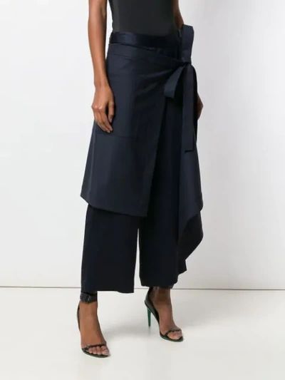 Shop Monse Apron Style Trousers In Blue