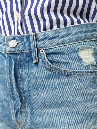 Shop Grlfrnd Cindy Distressed Denim Shorts In Blue