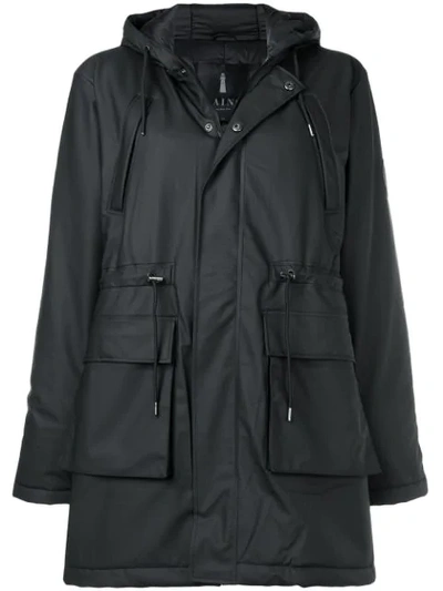 Shop Rains Padded Parka - Black