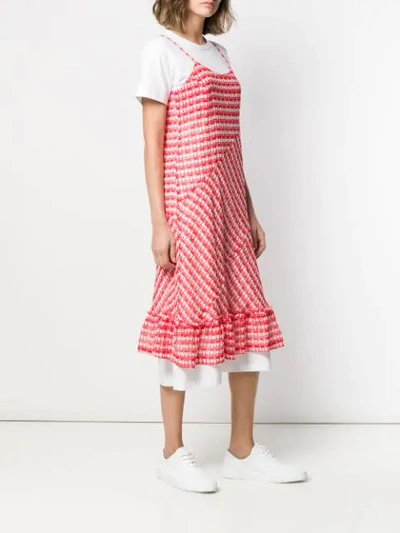 Shop Comme Des Garçons Comme Des Garçons Triangle Print Cami Dress In Red