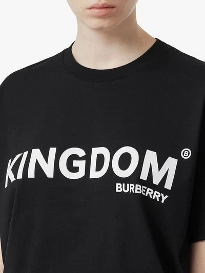 Shop Burberry Kingdom Print T In Black
