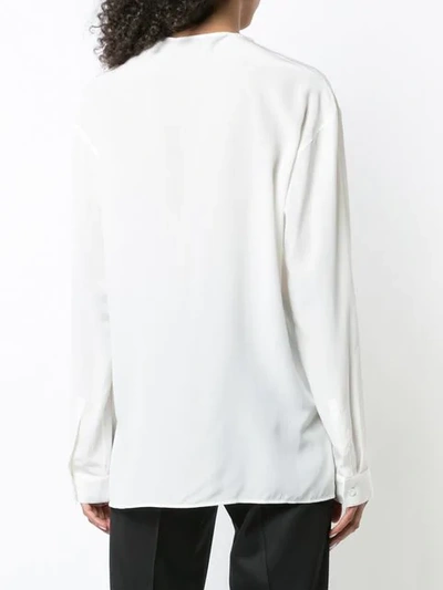 Shop Haider Ackermann Cut Out Detail Blouse In White