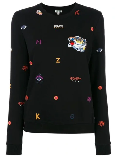 Shop Kenzo Multi Icon Sweatshirt - Black