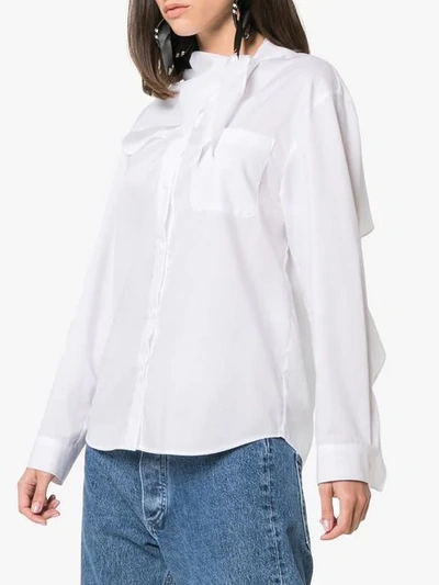 Shop Sjyp Tie Detail Shirt In White