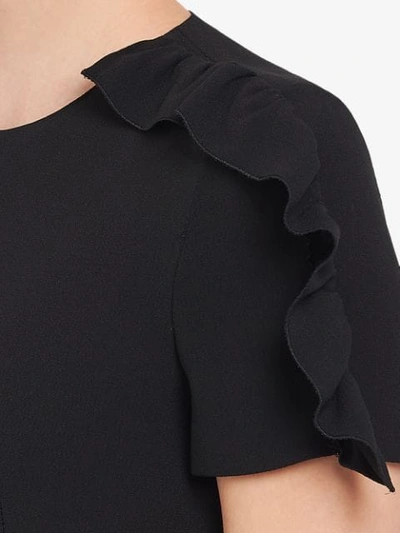 Shop Prada Ruched Detail Mini Dress In Black