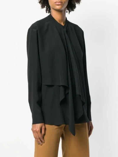 Shop Stella Mccartney Asymmetric Panel Shirt In Black