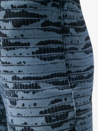 Shop Roberto Cavalli Flared Printed Leggings In Blue