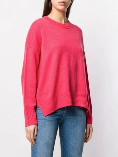 Shop Allude Round Neck Jumper In Pink