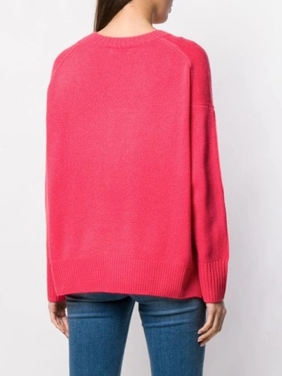 Shop Allude Round Neck Jumper In Pink